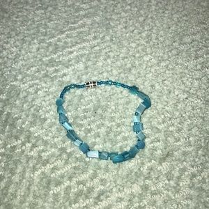 Blue seaglass bracelet